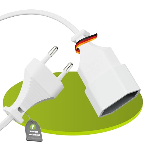 Perfect Euro-Netzkabel-Verlängerung, Euro-Stecker gerade auf Euro-Buchse gerade, Zubehör-Stromkabelâ€¦ – Miniatur
