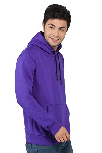 Image of Cotton Fleece Heavyweight 350 GSM Plain Hoodie for Men /Women Unisex Hoodies Hooded Sweatshirt for Winter