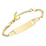 Operitacx Pulsera de Acero Inoxidable Ajustable con Placa para Pulsera DIY Personalizable Accesorio Metálico Delicado y Flexible para Niñas Longitud Color Dorado