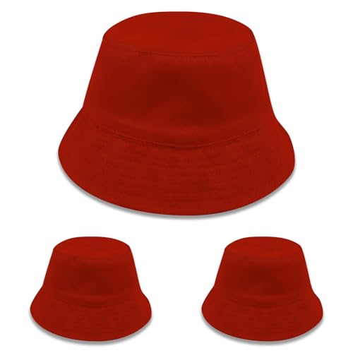 Image of Bucket Hats Bulk Solid Color DIY Blank Hat Bucket Hats for Men, Women and Adults