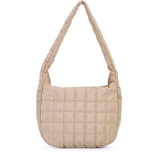 Bolso acolchado de hombro para mujer, gran capacidad miniatura 1