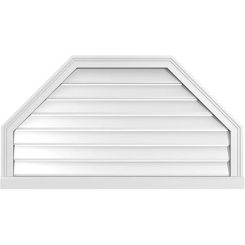 Ekena Millwork GVPOT40X2203SF Octagonal Top Surface Mount PVC Gable Vent, Factory Primed White