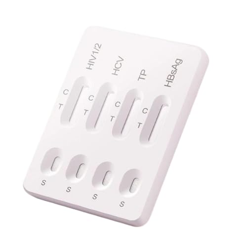 4-in-1 STD Test Kit At-Home Combo Test for HIV Hepatitis B Hepatitis C and Syphilis Rapid 10-Minute Blood Test for Infectious Diseases