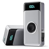 5-in-1 Portable Charger for iPhone,40800mAh Power Bank Built-in Retractable Cable and iWatch Charger,25W PD QC4.0 Fast Charging Battery Pack,Travel Essential Phone Charger for iPhone 17/16/15,Android