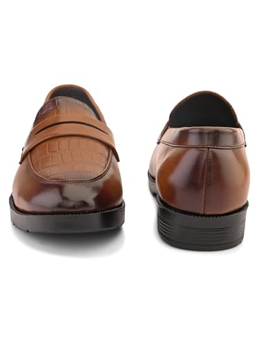 Image of STANPHORD Men Formal Loafer Shoes | PU Leatherette Slip-On Moccasins | Cushioned Anti-Slip | Office Business Casual (TPSL 25010)
