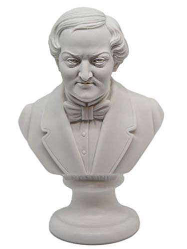Busto de Rossini - Reproducción en aglomerado de Mármol y Resina. Barnizado y patinado a mano. Altura 16 cm - Peso aprox. 350 g Cover