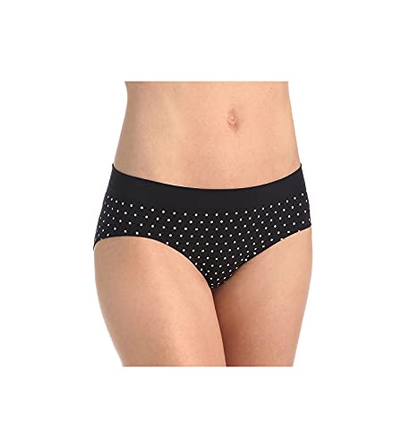 Bali Women's One U All Around Smoothing Hipster Panties, Black/White Dot, X-Large/8
