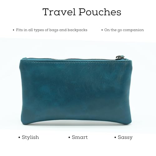 Image of VISMIINTREND High Capacity Stationery Holder & Accessories Pouch - Large Pencil Case for School, College, Office, and Cosmetics, Teal Blue Pen & Pencil Case