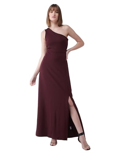 Image of Miss Chase Women's Comfortable Round Neck Sleeveless Striped Midi Bodycon Dress with Zipper