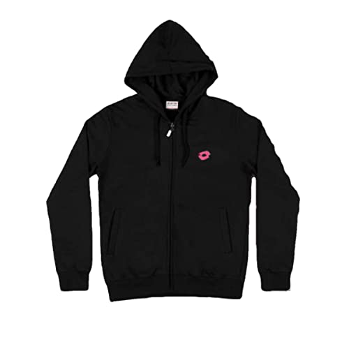 Realizzato in Caldo Cotone Lotto Giacca Tuta Donna LA1020 Full Zip in Felpa con Cappuccio e Tasche Laterali. Nero L