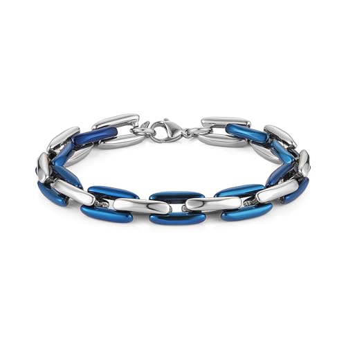 Pulsera para hombre cadena Paperclip 11mm Acero inox miniatura 1