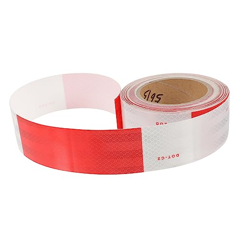 SOLUSTRE 1 Rollo Tira Reflectante De Advertencia Sellador Póster Afuera Pegatinas Roca Pegajoso Conducto Amarillo Exterior Auto Impermeable Ligero Sonido Delito Doble De Polivinilo