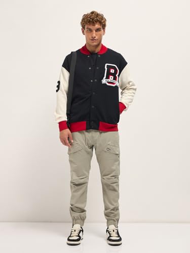 Image of THE BEAR HOUSE Men's Pure Cotton Relaxed Fit Jacket