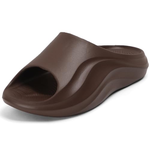 Image of DOCTOR HEALTH SUPER SOFT Men's Double Buckle Slide Sandals | Lightweight Cushioned EVA Slippers | Anti-Slip Comfortable Open Toe Casual Slides for Indoor Outdoor Everyday Wear