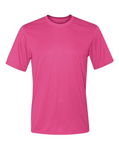 Hanes Cool DRI TAGLESS Men's T-Shirt,WOW Pink,Medium