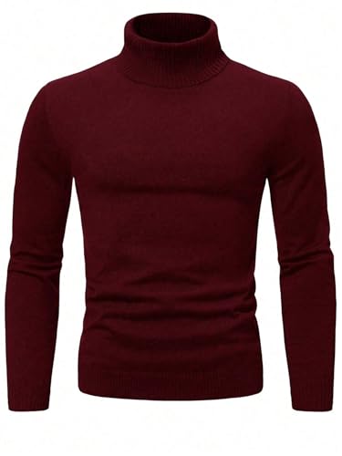 Pullover Sweaters for Men Casual Pattern High Neck Sweater,Autumn/Winter Embroidery