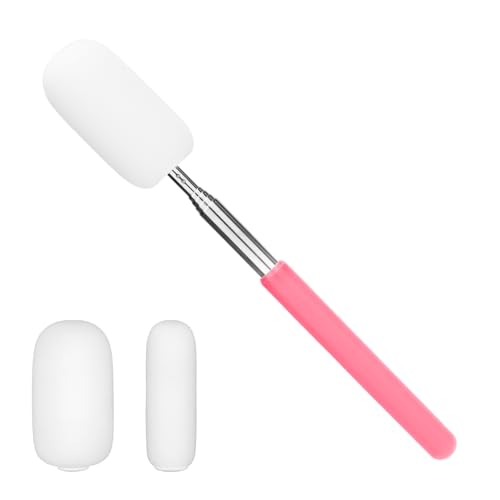 Image of Gosknor Telescoping Sponge Pottery, Retractable Clay Tool Sponges on Stick Extend up to 28.35in Telescoping Sponge Sticks for Pottery (Pink)