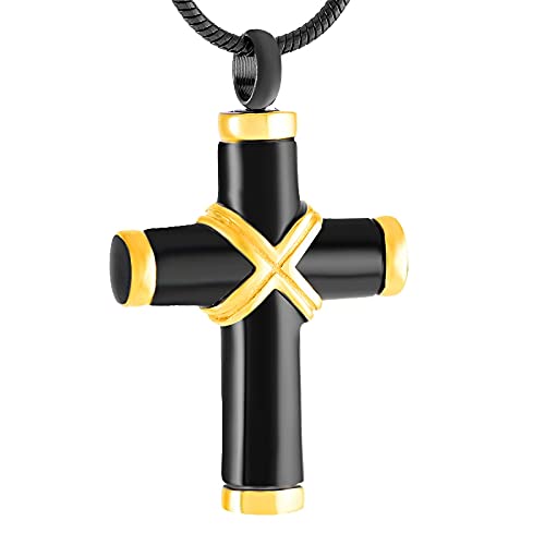 Collier urne croix en acier inoxydable durable avec gravure personnalisée