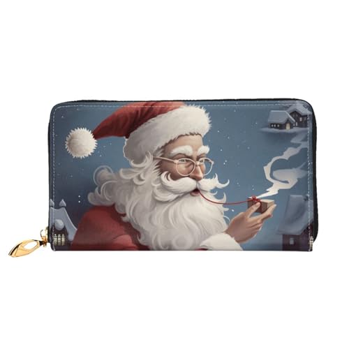 Portefeuille cuir Père Noël pour homme et femme : l'accessoire moderne des sorties festives