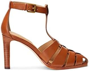 Lauren Ralph Lauren Eliza Burnished Leather Pump Deep Saddle Tan 9.5 B (M) | Image 2