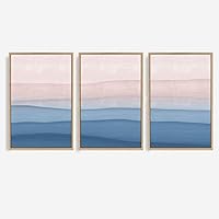 3 Piece Framed Canvas Wall Art Colorful Misty Canvas Prints Home Artwork Decoration for Living Room,Bedroom - 16