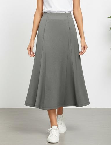 Jupe ligne A en tissu fluide et extensible d'une douceur exceptionnelle - 3