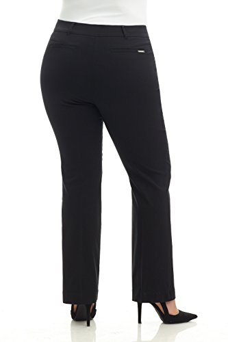 Rekucci Curvy Woman Ease into Comfort Barely Bootcut Plus Size Pant3