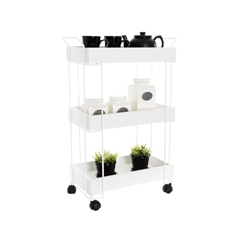 Carrinho Organizador Branco Multiuso Cozinha Bar Café Banheiro Salão cabeleireiro