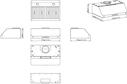 Winflo 30 In. Convertible Stainless Steel Under Cabinet Range Hood With Baffle Filters And Touch Sensor Control #TOP4