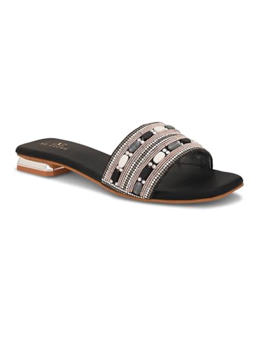 Image of XE Looks Stylish Beaded Flat Slippers for Women