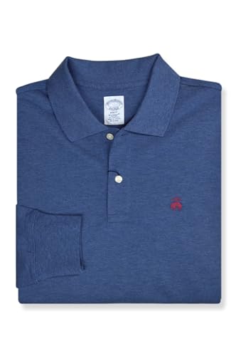 Brooks Brothers Men's Supima Cotton Pique Stretch Logo Long Sleeve Polo Shirt