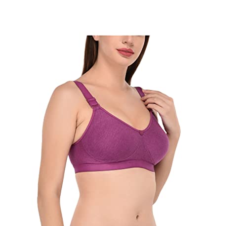 Image of Viral Girl Women's Wire-Free Cotton Hosiery Bra | Non-Padded, Full Coverage, Adjustable Straps | Soft Comfortable Innerwear with Hook & Eye Closure for Everyday Use