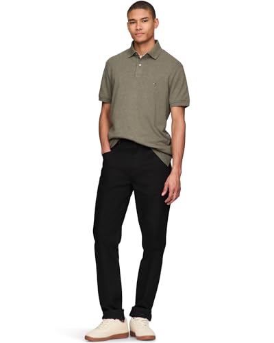 Image of Tommy Hilfiger Men's Short Sleeve Polo Shirts in Regular Fit With Stretch and Organic Pique Cotton