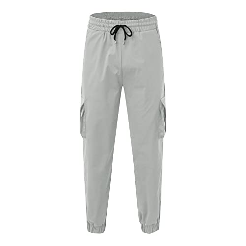 Cargo Pants For Men Big And Tall Men's Work Classic Fit Sweatpants Mens Golf Pants Slim Fit Stretch Work Dress Pants Mens Jogger Pants With Pockets(Grey,Xx-Large) B204 #TOP1
