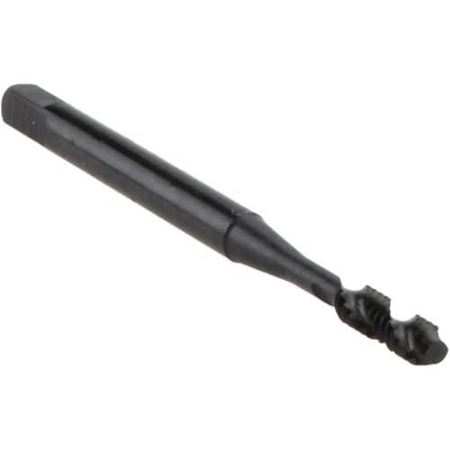 Hertel Spiral Flute Tap, #4-40, UNC, 2 Flute, Bottoming Chamfer, High-Speed Steel, Bright/Uncoated Finish, 1-7/8" OAL, Right Hand Thread