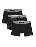 Das perfekte Geschenk. Levi\'s Mens Black Leopard All-Over Print Men\'s (3 Pack) Boxer Briefs, Schwarz, M (3er Pack)