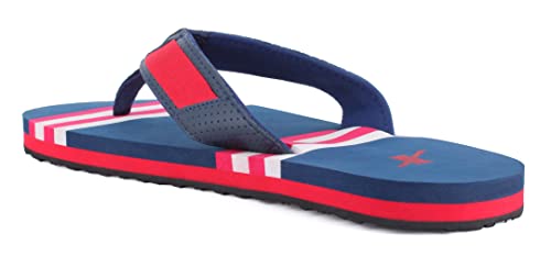 Image of SPARX Men SFG-66 Navy Blue Red Flip Flops (SF0066G NBRD 0008)