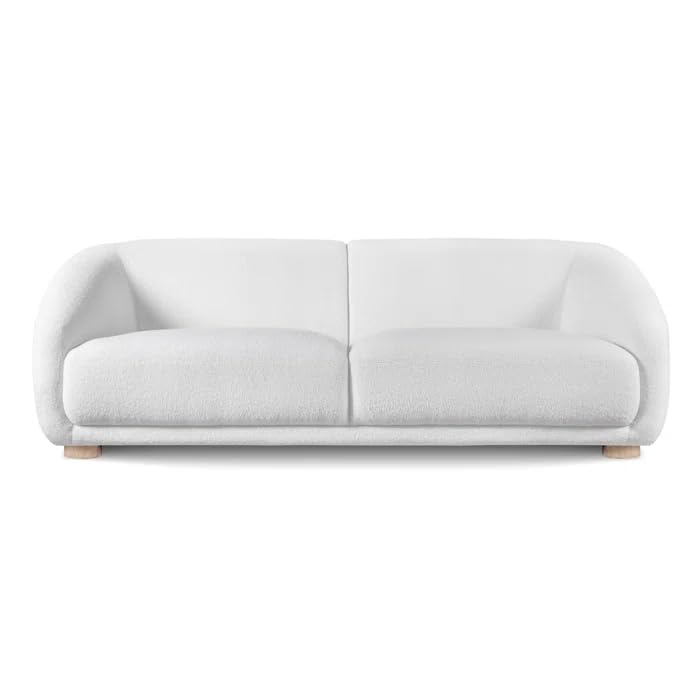 Image of Kaniel Premium Boucle Fabric 3 Seater Sofa for Living Room and Offices (White, 3 Seater)