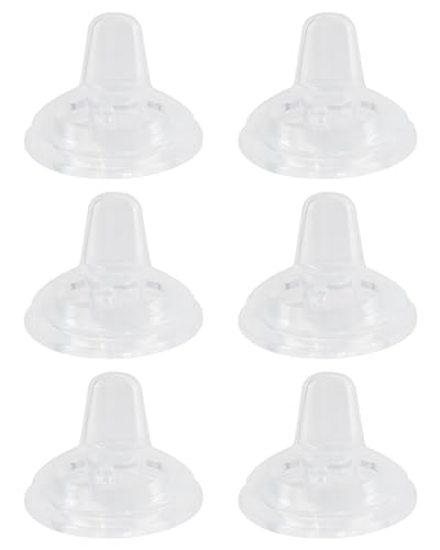 Sippy Spouts for Philips Avent Natural Baby Bottles, My Grippy Spout Cup and Natural Trainer Sippy Cup, Soft 100% Silicone Cup Nipples, 6m+, 6 Count