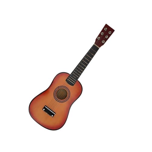 23インチの子供用アコースティックギター - 軽量でマルチカラーの木製初心者用ギター。自宅や音楽教室での学習に最適。(Sunset)