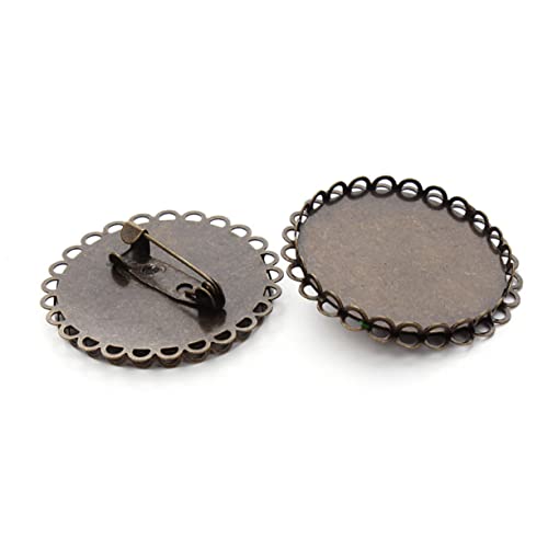 Broches DIY base insignia antigua Homoyoyo para alfileres soporte de joyería artesanal 8