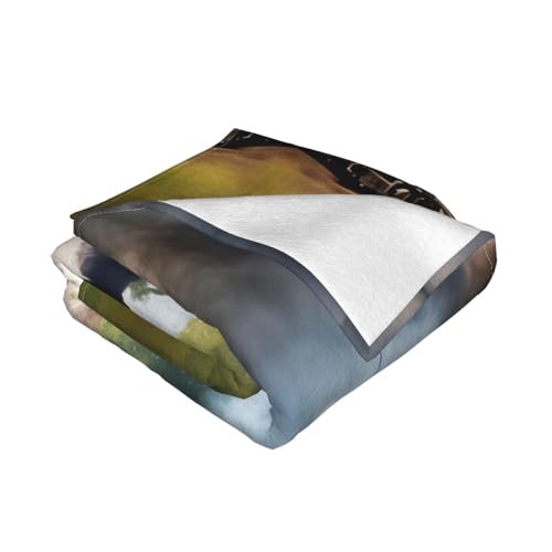 Couverture polaire en flanelle avec cordon pour lit et canapé