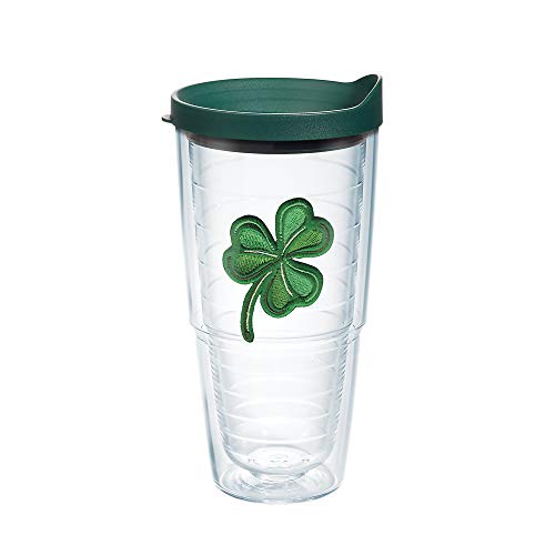 Tervis Shamrock Tumbler with Emblem and Hunter Green Lid 24oz, Clear Tervis Shamrock Tumbler with Emblem and Hunter Green Lid 24oz, Clear
