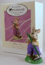Figura decorativa de conejo de Pascua Hallmark, edición limitada de alta gama QXC 825-6