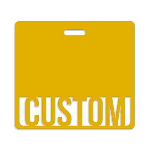 Acrylic Nurse Badge Buddy Holder | Customized RN Badge Buddies Personalized Design | Accessory for Healthcare Professionals Badges (Yellow, Horizontal (3.375x3.125))