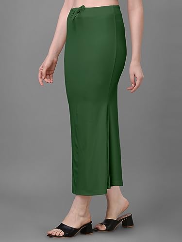 Image of Women's Saree Shapewear Petticoat, Cotton Blend Stretchable Mermaid Skirt, High Waist Tummy Control, Smooth Curve Fit with Adjustable Drawstring