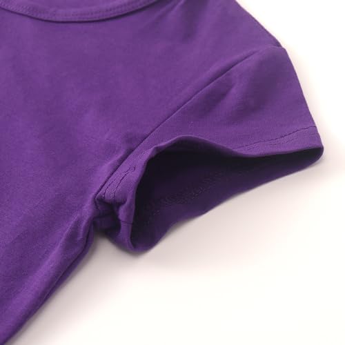 Image of Noomelfish Girls Short Sleeve Crop Tops Kids Summer Dance Cropped T-Shirts (5-14 Years)