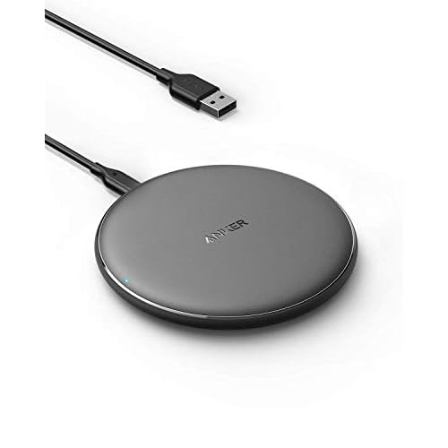Anker 313 Wireless Charger (Pad), Qi-Certified, 10W Max Fast Charging for Samsung, Compatible with iPhone 16 Plus/15 Plus/14 Plus/12, AirPods (No AC Adapter, Not MagSafe Magnetic Charging Co