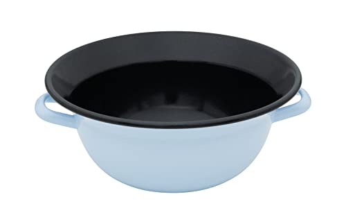 Riess, 0296-028, Weitling Ø 28cm, BACKEMAILLE BLAU, Emaille, Vol. (rec.): 3,0 Liter, Made in Österreich, LBH: 32,1x29,4x12,1cm, 0,899kg, Induktionskocher kompatibel, Gasherd geeignet, Ofenfest