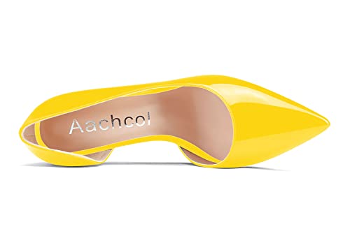 Aachcol Women High Stiletto Heel Close Pointed Toe Pumps Slip-on Wedding Sexy Office Shoes4